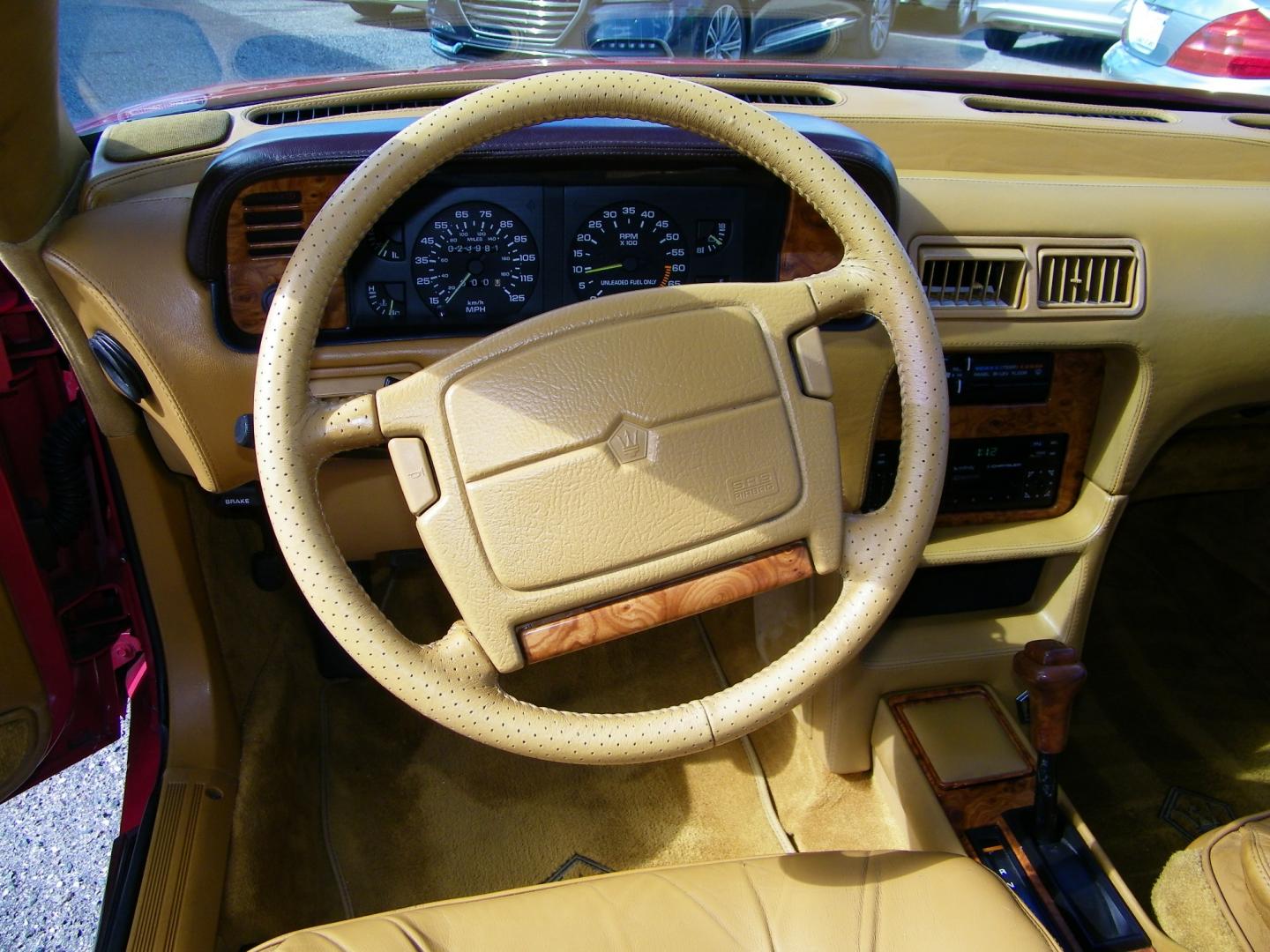 1991 Red /Beige Chrysler TC By Maserati Convertible (ZC2FS1207MB) with an 3.0L V6 SOHC 12V engine, 4-Speed Automatic Overdrive transmission, located at 4000 Bee Ridge Road, Sarasota, FL, 34233, (941) 926-0300, 27.298664, -82.489151 - Photo#18